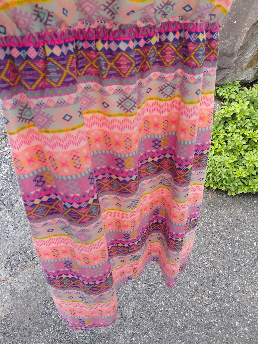 New Children's Place Multicolor Aztec Print Spaghetti Strap Dress